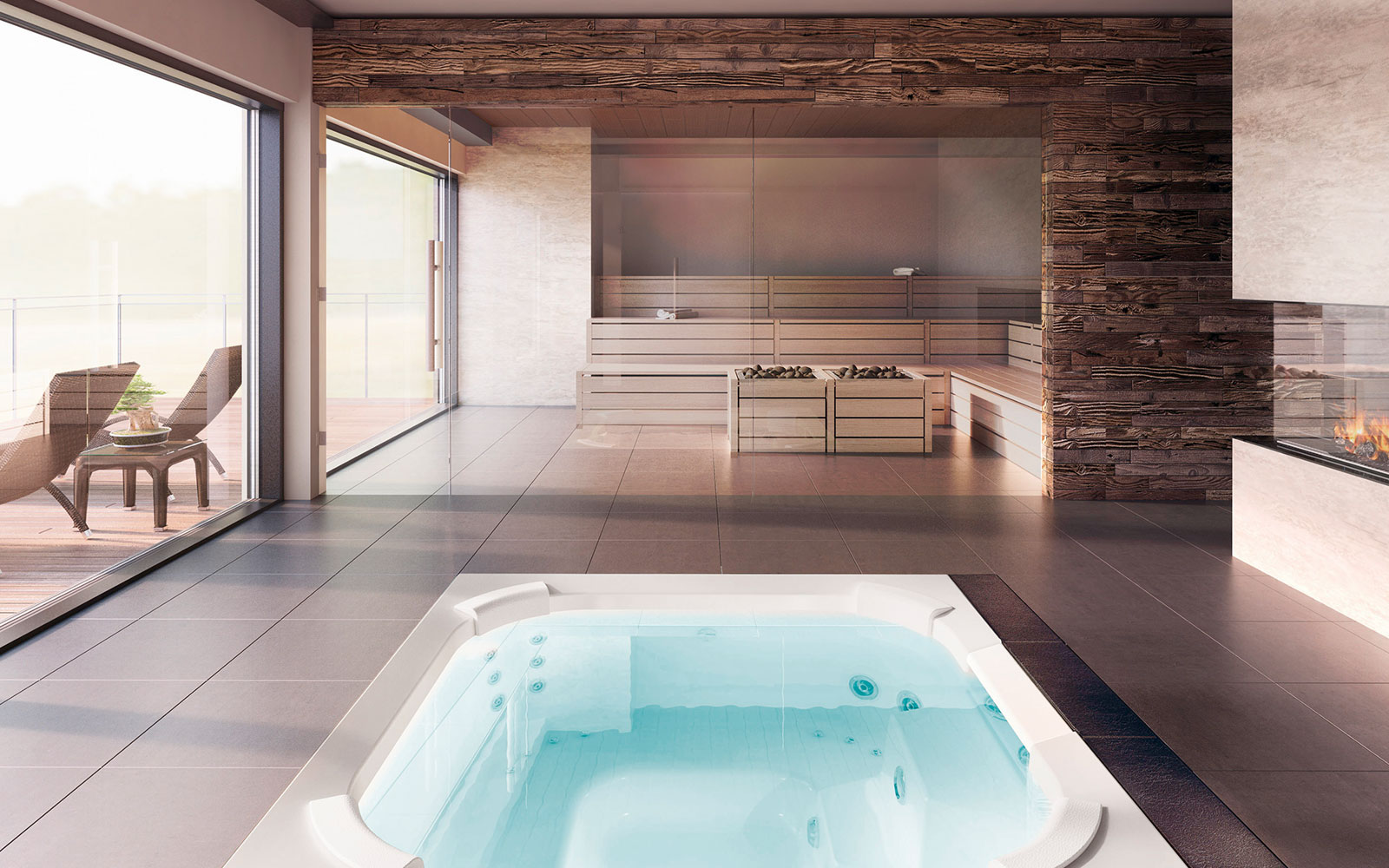 Whirlpools für drinnen und draussen | Schwimmbadservice